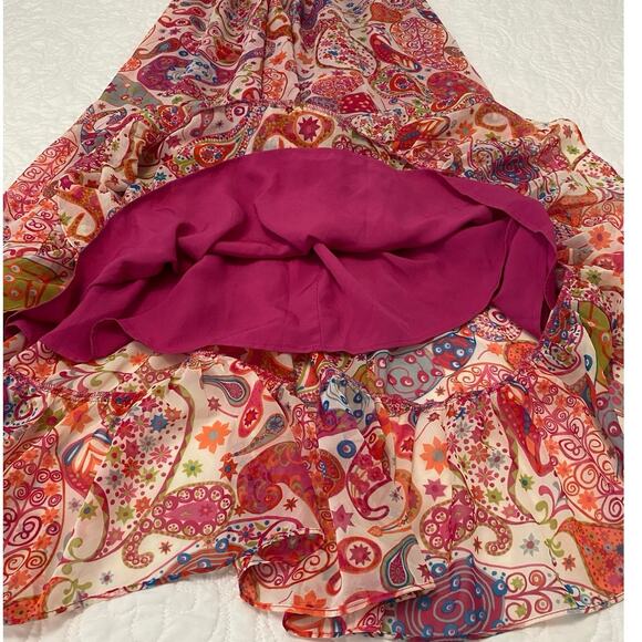 Liberty Of London Smocked Maxi Colorful Floral Maxi Dress Sz Medium Empire Waist - Picture 6 of 7